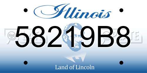 58219B8 Illinois License Plate