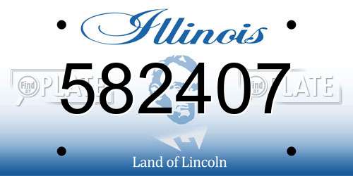 582407 Illinois License Plate