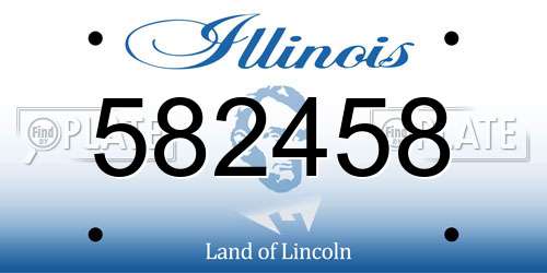 582458 Illinois License Plate