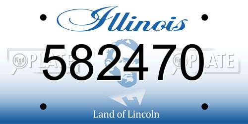 582470 Illinois License Plate