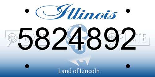 5824892 Illinois License Plate