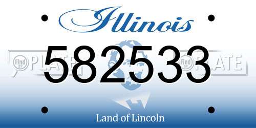 582533 Illinois License Plate