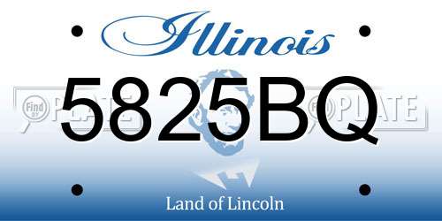 5825BQ Illinois License Plate