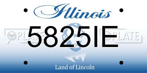 5825IE Illinois License Plate