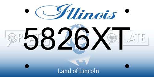 5826XT Illinois License Plate