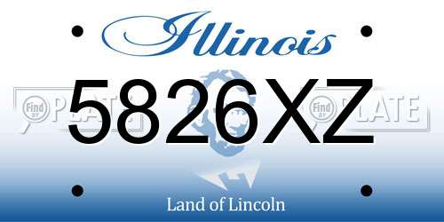 5826XZ Illinois License Plate