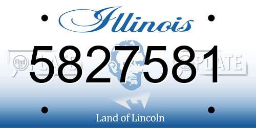 5827581 Illinois License Plate