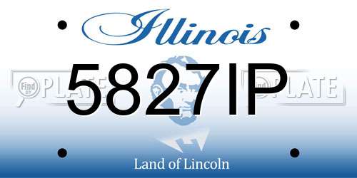 5827IP Illinois License Plate