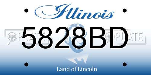 5828BD Illinois License Plate