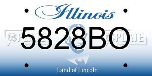 5828BO Illinois License Plate