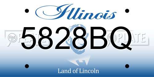 5828BQ Illinois License Plate