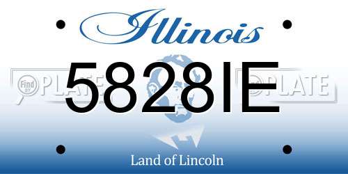 5828IE Illinois License Plate