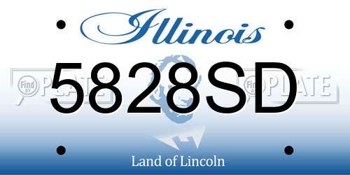 5828SD Illinois License Plate