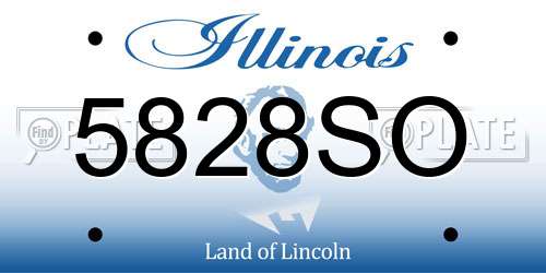 5828SO Illinois License Plate