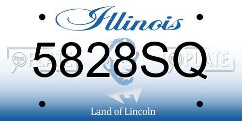 5828SQ Illinois License Plate
