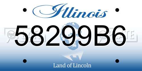58299B6 Illinois License Plate