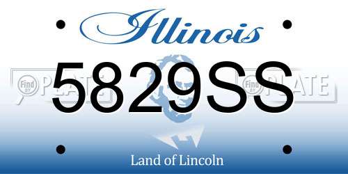 5829SS Illinois License Plate
