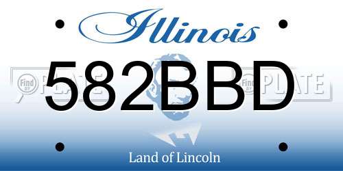 582BBD Illinois License Plate