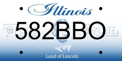 582BBO Illinois License Plate