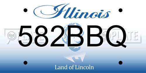 582BBQ Illinois License Plate