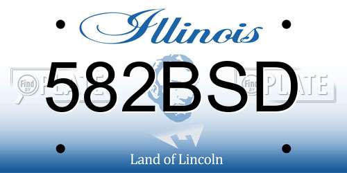582BSD Illinois License Plate