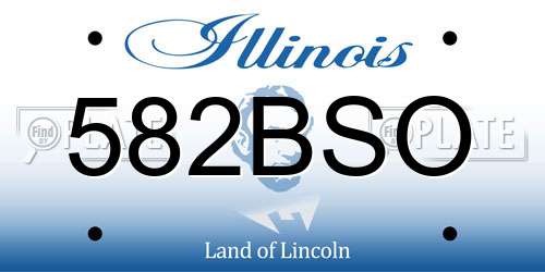 582BSO Illinois License Plate