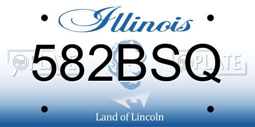 582BSQ Illinois License Plate