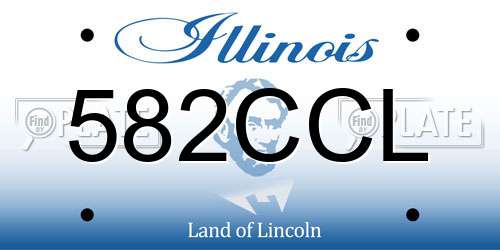 582CCL Illinois License Plate