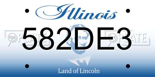582DE3 Illinois License Plate