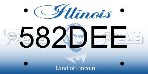 582DEE Illinois License Plate