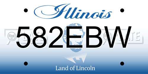 582EBW Illinois License Plate