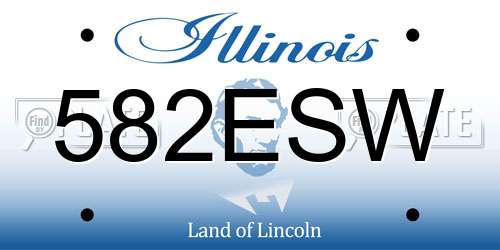 582ESW Illinois License Plate