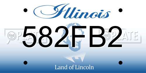 582FB2 Illinois License Plate