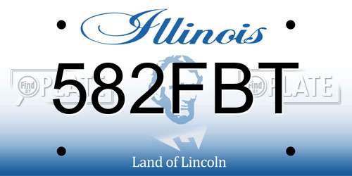 582FBT Illinois License Plate
