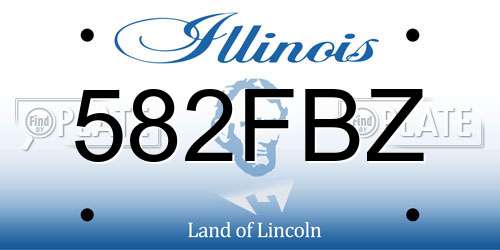 582FBZ Illinois License Plate