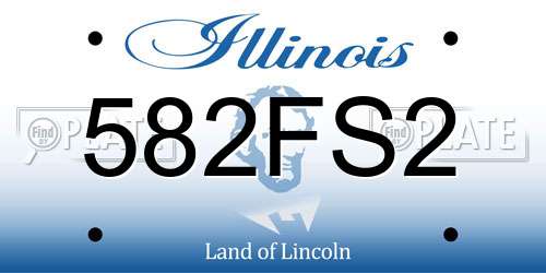 582FS2 Illinois License Plate
