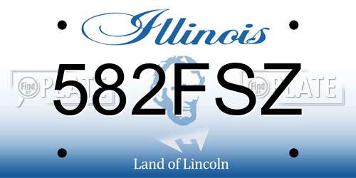 582FSZ Illinois License Plate