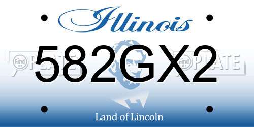 582GX2 Illinois License Plate