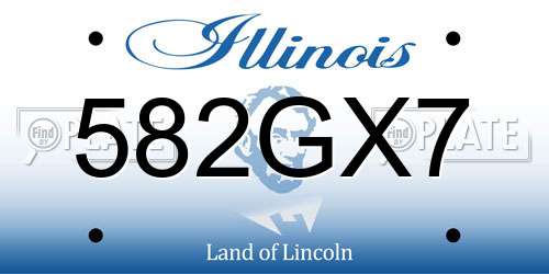 582GX7 Illinois License Plate