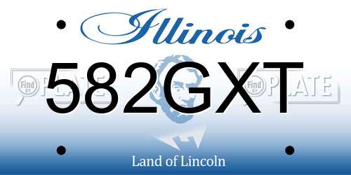 582GXT Illinois License Plate