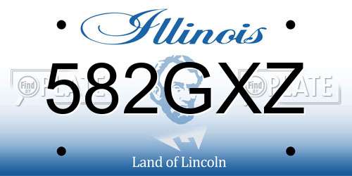 582GXZ Illinois License Plate
