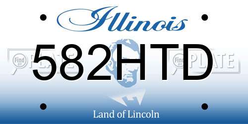 582HTD Illinois License Plate