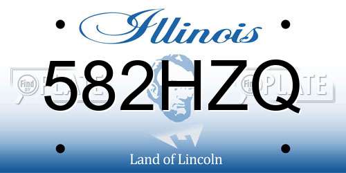 582HZQ Illinois License Plate