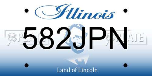 582JPN Illinois License Plate