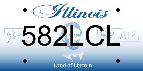 582LCL Illinois License Plate
