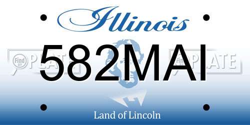 582MAI Illinois License Plate