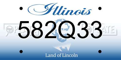 582Q33 Illinois License Plate