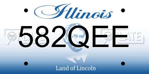 582QEE Illinois License Plate