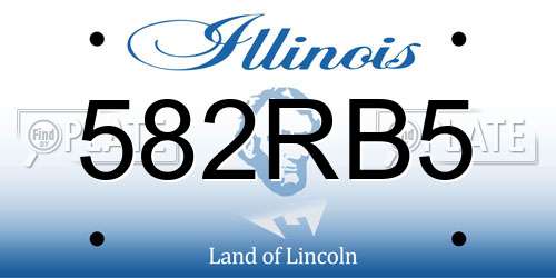 582RB5 Illinois License Plate