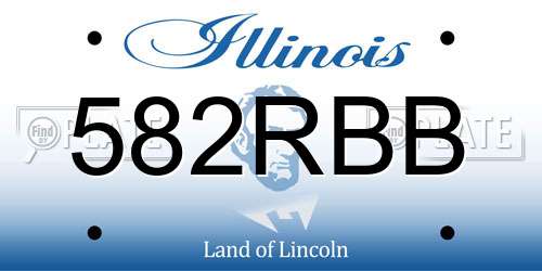 582RBB Illinois License Plate